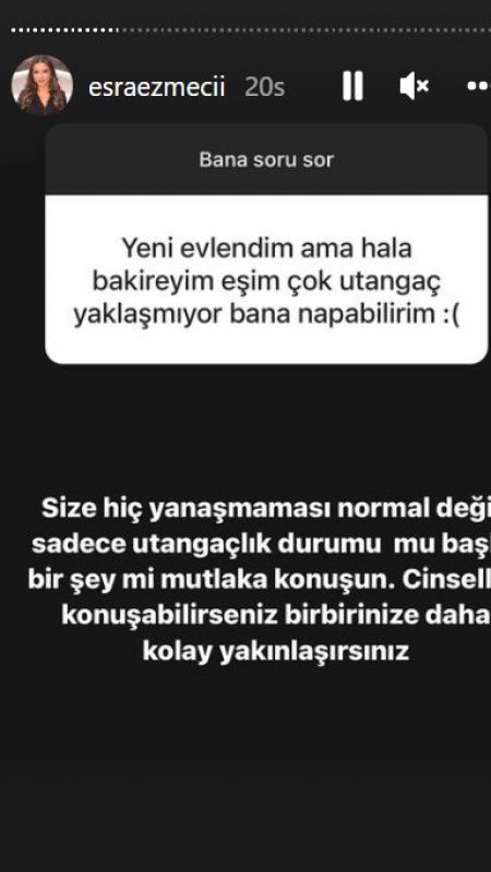 Esra Ezmeci'ye “Bu Kadarı Da Olmaz Dedirten” Paylaşım! Herkes Şaşkına Döndü! Evliyim Ama Bakireyim Paylaşımına, Ünlü Psikolog Ne Yanıt Verdi? 4