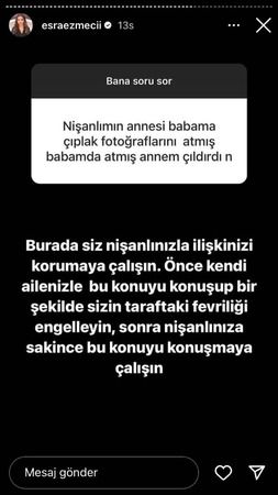 Esra Ezmeci'ye Gelen Sorular, Resmen Yuva Yıkar! Nişanlısının Annesinin, Babasına Çıplak Fotoğraflarını Gönderdiğini Söyleyen Sosyal Medya Kullanıcısı Şaşkınlık Yarattı! 3