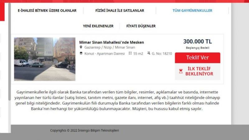 Kamu Bankasından Gazianteplilere Duyuru! Nizip'te Satılık Daire Arayanlar İçin Ev Fiyatları 300 Bin TL'ye Düştü! 2