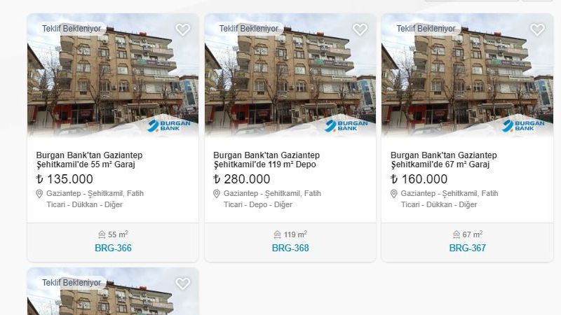 Gaziantep'te Uygun Fiyatlı Dükkan ve Depo Satışı Başladı! O Banka, 119 Metrekarelik Depoyu 280 Bin TL'den Satışa Çıkardı! 1