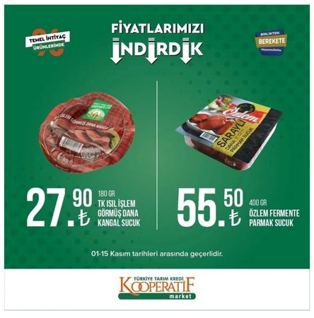 Gaziantepliler Bu İndirimleri Görünce Tarım Kredi Kooperatif Marketlerine KOŞACAK! YOK ARTIK DEDİRTEN İNDİRİMLER (1-15 Kasım güncel indirimli ürünler kataloğu) 6