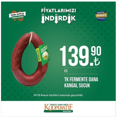 Gaziantepliler Bu İndirimleri Görünce Tarım Kredi Kooperatif Marketlerine KOŞACAK! YOK ARTIK DEDİRTEN İNDİRİMLER (1-15 Kasım güncel indirimli ürünler kataloğu) 7