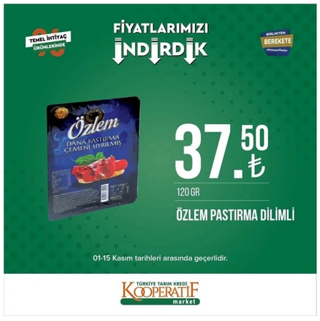 Gaziantepliler Bu İndirimleri Görünce Tarım Kredi Kooperatif Marketlerine KOŞACAK! YOK ARTIK DEDİRTEN İNDİRİMLER (1-15 Kasım güncel indirimli ürünler kataloğu) 12