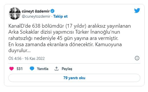 Arka Sokaklar Artık YOK MU? Cüneyt Özdemir'de duyurdu! Arka Sokaklar Dizisinde Hayat Durdu! “Her An Ekrandan Ayrılabilir…” Çekimlere Ara Verildi, Tam 45 Gün Sürecek! Meğer… 5