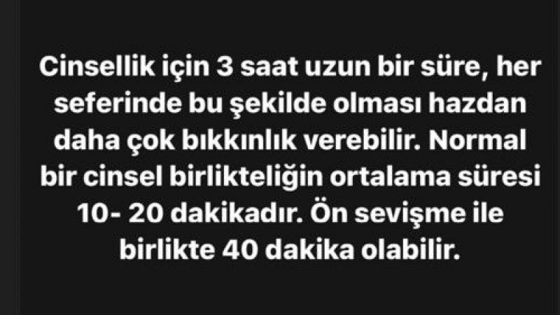 Cinsel hayatını ünlü Psikolog Esra Ezmeci'ye anlatan adam, şaşkınlık yarattı: “3 saat sürüyor, karım dayanamadığı için tartışıyoruz!” 4