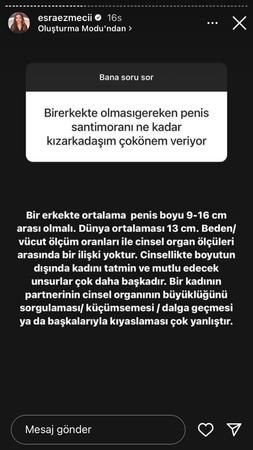 Bir erkekte olması gereken penis boyunu sordu, Psikolog Esra Ezmeci hemen cevabı yapıştırdı: “Cinsellikte boyutun dışında…” 2