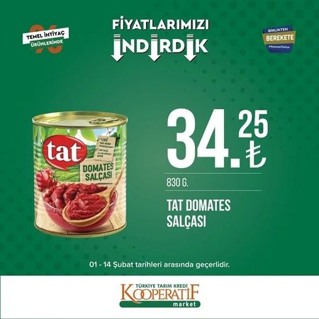 Tarım Kredi Kooperatifi marketleri yine yaptı yapacağını! Ek indirimler başladı; lahanalar 4,90 TL’ye, muzlar 16,50 TL’ye, patatesler 6,90 TL’ye düştü! 7