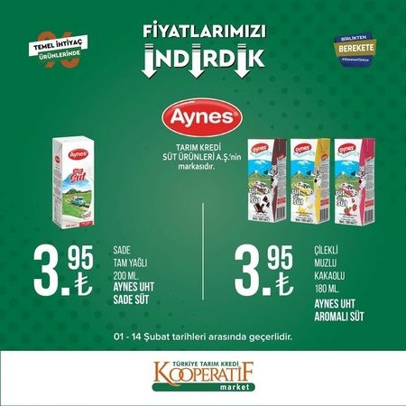 Tarım Kredi Kooperatifi marketleri yine yaptı yapacağını! Ek indirimler başladı; lahanalar 4,90 TL’ye, muzlar 16,50 TL’ye, patatesler 6,90 TL’ye düştü! 3