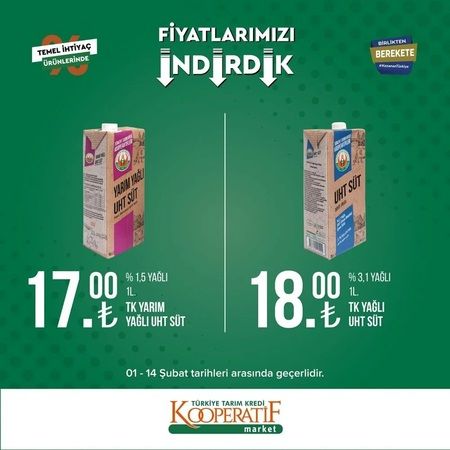 Tarım Kredi Kooperatifi marketleri yine yaptı yapacağını! Ek indirimler başladı; lahanalar 4,90 TL’ye, muzlar 16,50 TL’ye, patatesler 6,90 TL’ye düştü! 9