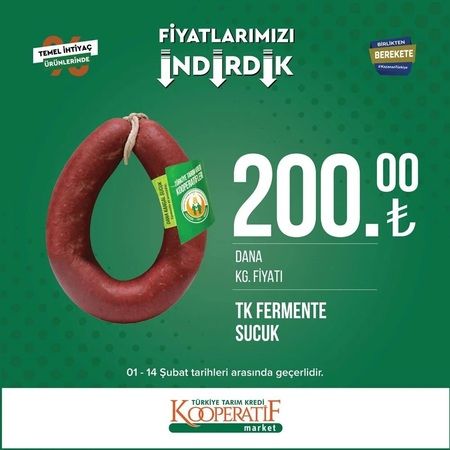 Tarım Kredi Kooperatifi marketleri yine yaptı yapacağını! Ek indirimler başladı; lahanalar 4,90 TL’ye, muzlar 16,50 TL’ye, patatesler 6,90 TL’ye düştü! 4