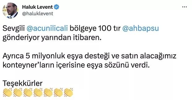 Acun Ilıcalı deprem sonrası hemen harekete geçti; Haluk Levent’e ulaştı! 100 tır su çoktan yola çıktı! 2