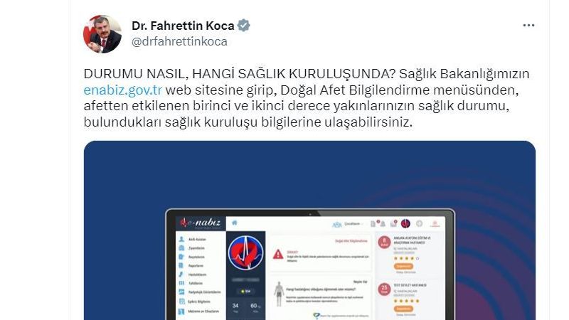 Depremden Etkilenen Yakınlarını Arayanlar İçin Bakanlık Harekete Geçti! Sağlık Bakanı Fahrettin Koca, O Hizmet Aracılığı İle Yaralı Depremzedelere Ulaşılabileceğini Açıkladı! 1