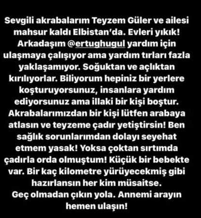 Survivor şampiyonu Turabi Çamkıran’ın teyzesi de depremzede çıktı! Yardım istedi, sosyal medya takipçileri hemen harekete geçti 2