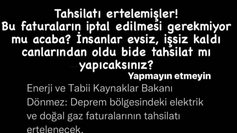 Depremzedeler İçin Ertelenen Fatura Tahsilatları, Şarkıcı Ebru Polat'ı Çıldırttı! Açtı Ağzını, Yumdu Gözünü! 3