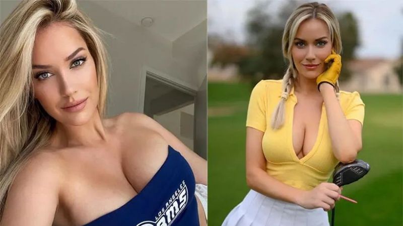 Dünyanın en güzel golfçüsü Paige Renee’den nefes kesen pozlar! Kırmızı mini şortuyla sosyal medyayı salladı 1