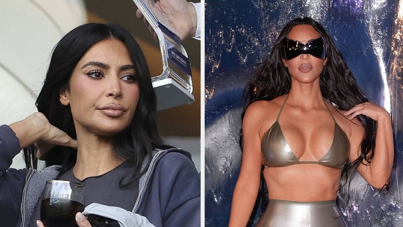 Kim Kardashian yine çok iddialı! Motosiklet üzerinde mavi bikinisiyle verdiği poz sosyal medyayı salladı 1