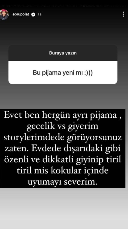 Ebru Polat'ın Uyku Hazırlığı Dikkat Çekti! “O Pijamalar Yeni Mi?” 4