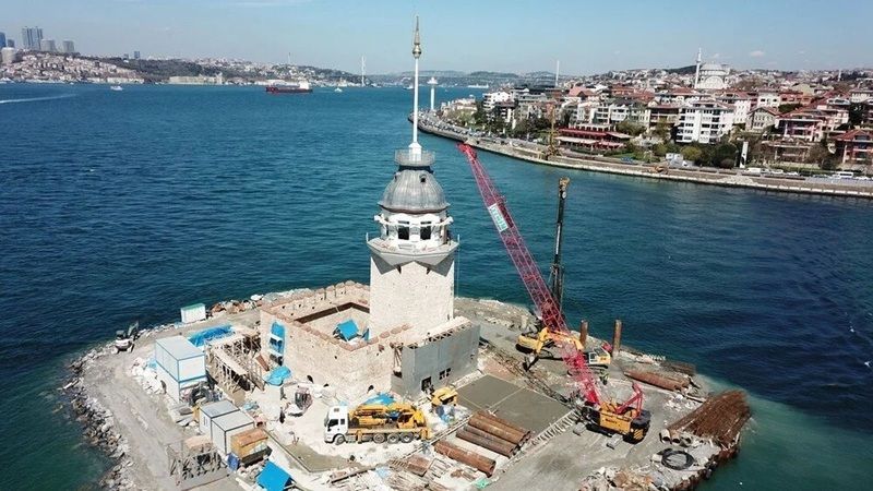 Açılışına Çok Az Kaldı! İstanbul’un Tarihi Simgelerinden Kız Kulesi’nin Son Görüntüleri Ortaya Çıktı! 2