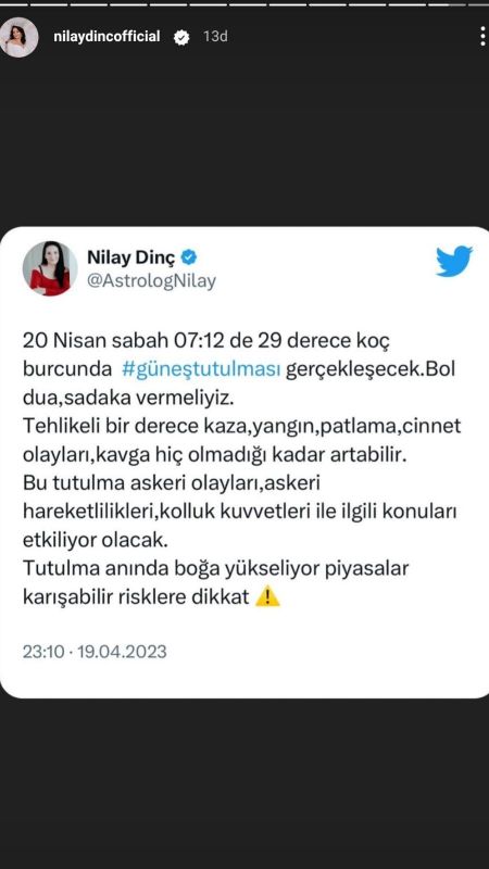 Beklenen Tutulma Gerçekleşti! Astrolog Nilay Dinç, Tutulma Yorumu İle Tedirginlik Yarattı: “Silah Demek, Suikast Demek, Çatışma Demek!” 3