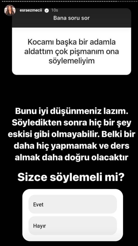 Kocasını Aldatan Kadının Pişmanlığı, Sosyal Medyaya Damgasını Vurdu! “İtiraf Etmeli Miyim?” Diye Soran Kadına Esra Ezmeci'den Şoke Eden Yanıt Geldi! 4