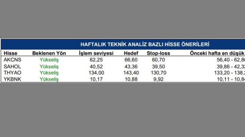 Aracı kuruluş borsada yükseliş beklediği hisse senetlerini açıkladı! Hisse önerileri gün gün, 1 hafta boyunca takip edilecek! 3