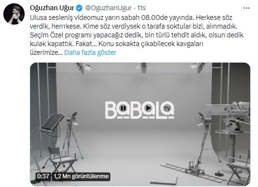 Oğuzhan Uğur'dan Tehdit Açıklaması! Seçim Özel Programını “Yapamama” Gerekçesini Bildirdi! 2