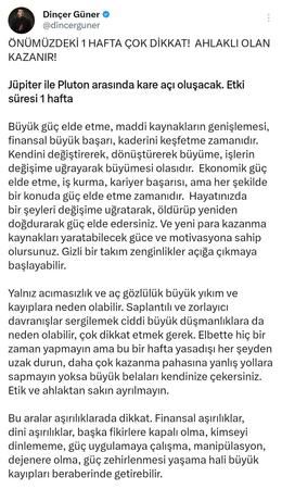 Dinçer Güner'in günlük tavsiyeleri olay yarattı! O sosyal medya kullanıcısının yorumu dikkat çekti: “28 Mayıs'a kadar kalması için ikna edemiyor muyuz?” 2