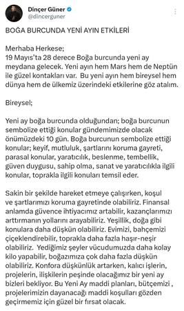 Ünlü astrolog Dinçer Güner, yeni ayın etkilerini açıkladı: Finansal konulara dikkat! 2