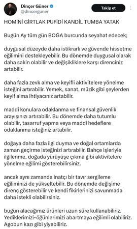 Astroloji Uzmanı Dinçer Güner uyardı: “Finansal güvenlik arayışınız artacak!” 2