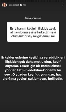 Esra Ezmeci anlatıyor: Cinsel ilişkide ses çıkarmayanlara nasıl tepki verilir? Kadının zevk aldığını söylemesi doğru mudur? 2