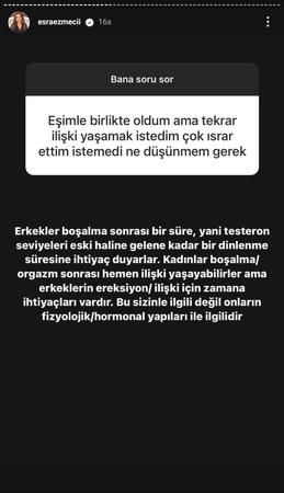 “Bir kadın olarak cinsellikten keyif almıyorum” diyen kadına Esra Ezmeci'den tepki: “Keyif almayı öğrenmeniz gerek!” 2