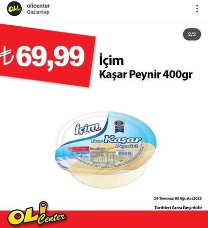 Gaziantep Oli Center'dan yeni indirim fırsatı Süt 3 TL, kaşar 69 TL, peynir 59 TL! 1