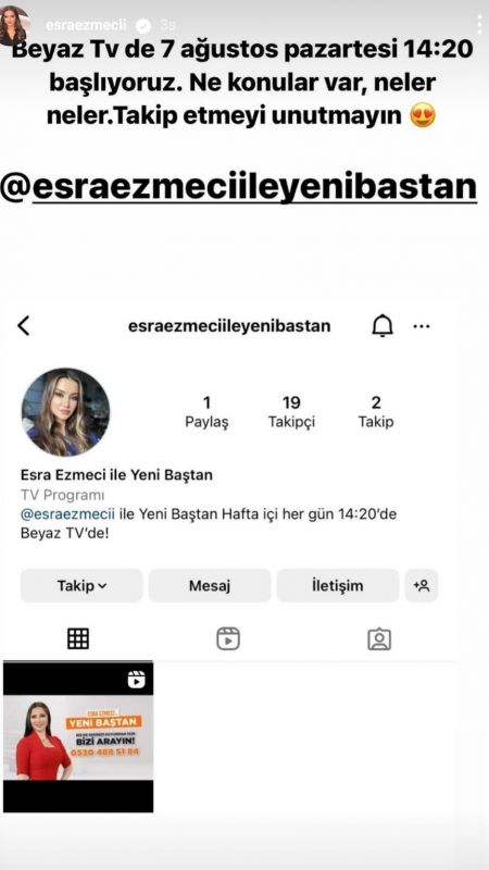 Esra Ezmeci ekranlara geri dönüyor! Sosyal medya hesabından duyurdu: Pazartesi günü o kanalda yayında! 3