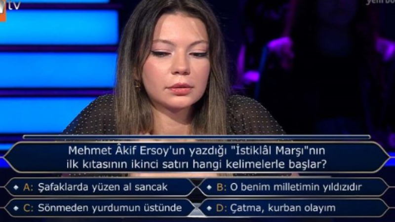 Kim Milyoner Olmak İster’de yarışmacı İstiklal Marşı sorusunu bilemedi, tartışmalar beraberinde geldi 2