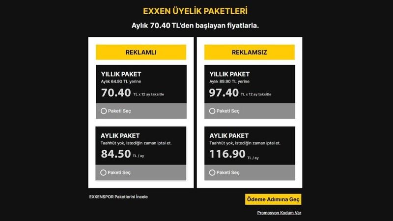 Exxen aylık ve yıllık abonelik bedelini güncelledi! En ucuz paket aboneliği 100 TL’ye ulaştı! 3