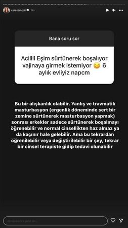 Kocasının cinsel ilişki istememesine isyan etti! 6 aylık evli kadının sorusu Psikolog Esra Ezmeci dahil herkesi şaşırttı! 2