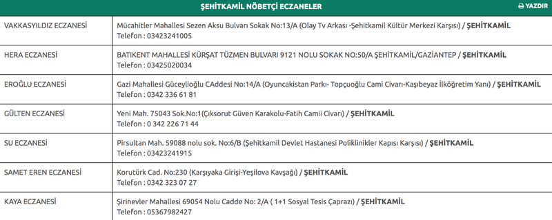 3 Eylül 2023 Pazar Gaziantep nöbetçi eczaneleri: Haftanın son günü her an acil durum çıkabilir! Kesinlikle Not Edin 3