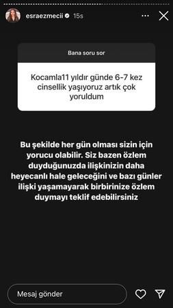 Eşiyle 11 yıldır her gün 7 kere ilişkiye girdiğini itiraf etti, isyan edemeden duramadı! Esra Ezmeci’nin takipçisi anlattı! Meğer… 3