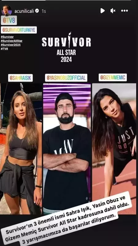 Acun Ilıcalı Survivor 2024 All Star’ın son ismini de açıkladı! “Gençlere taş çıkartan…” 3