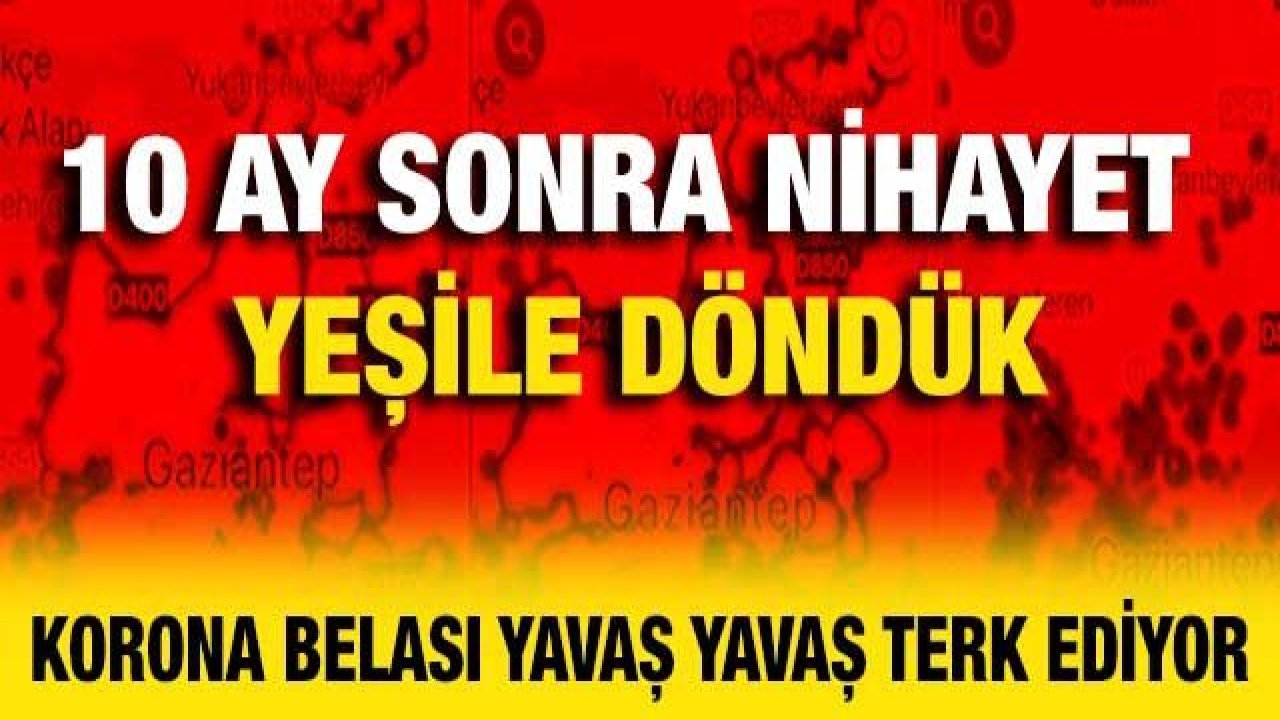 10 ay sonra nihayet yeşile döndük... Korona belası yavaş yavaş terk ediyor