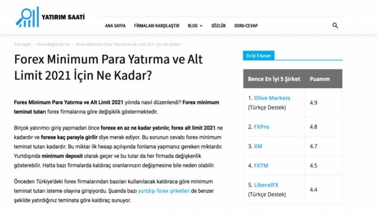 Forex Alt Limit Nedir? Forex Minimum Teminat Miktarı Nasıl Belirlenir?