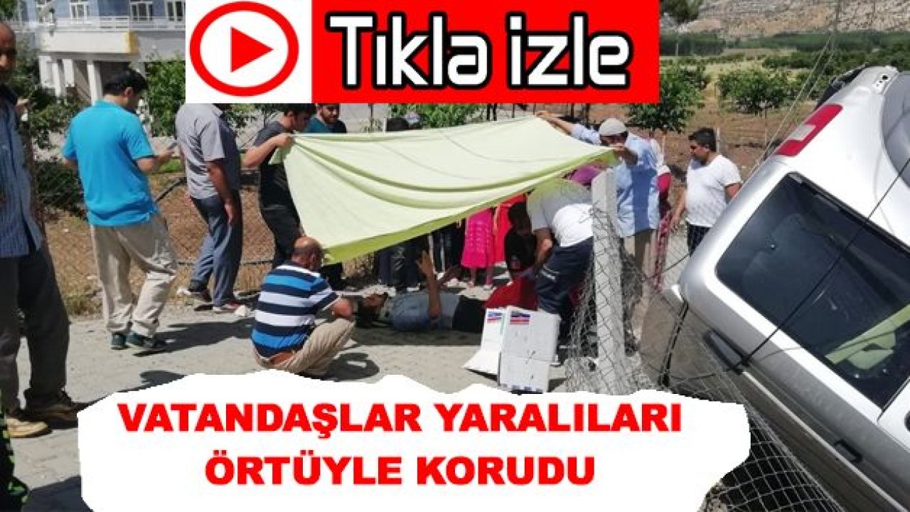 Gaziantep'te Kaza Yapan Araçtaki Yaralıları Vatandaş Böyle Korudu...TIKLA İZLE