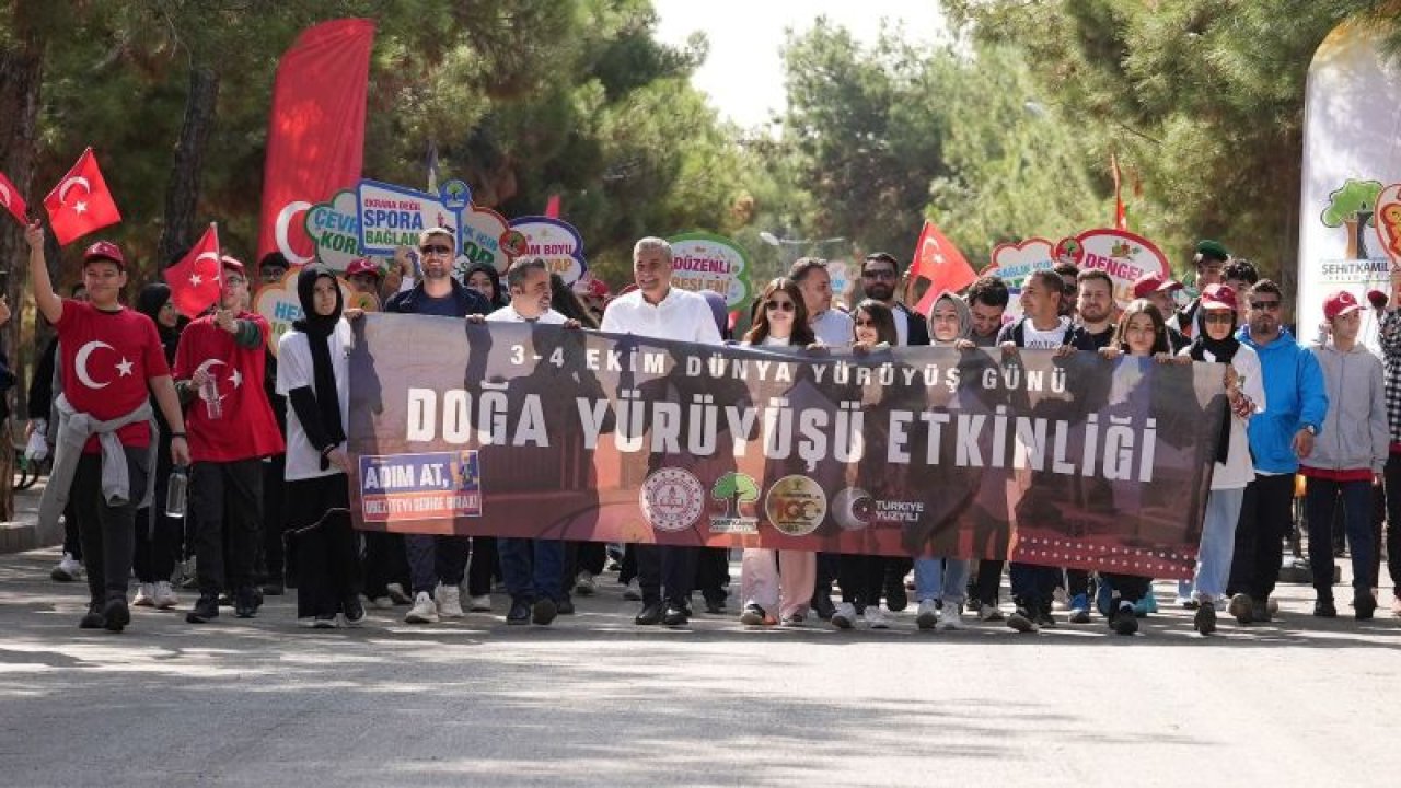 Şehitkamil'de Dünya Yürüyüş Günü’nde, doğada yürüdüler