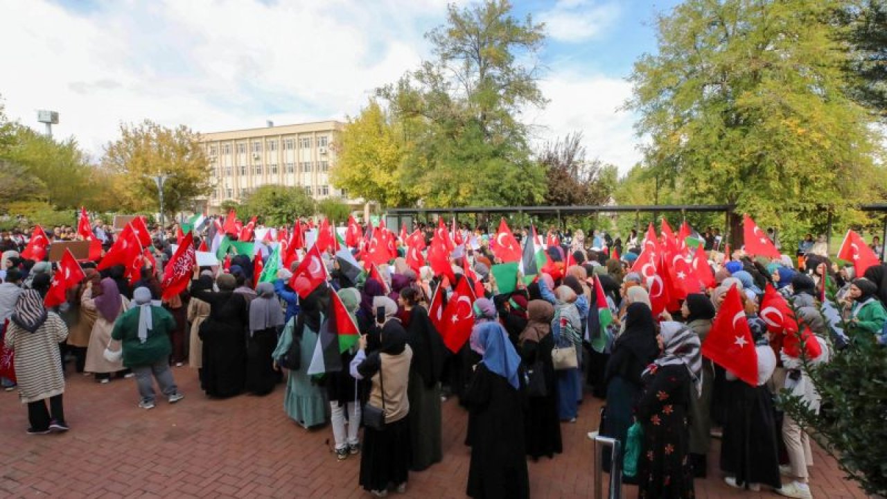 GAÜN öğrencileri israil’i protesto etti