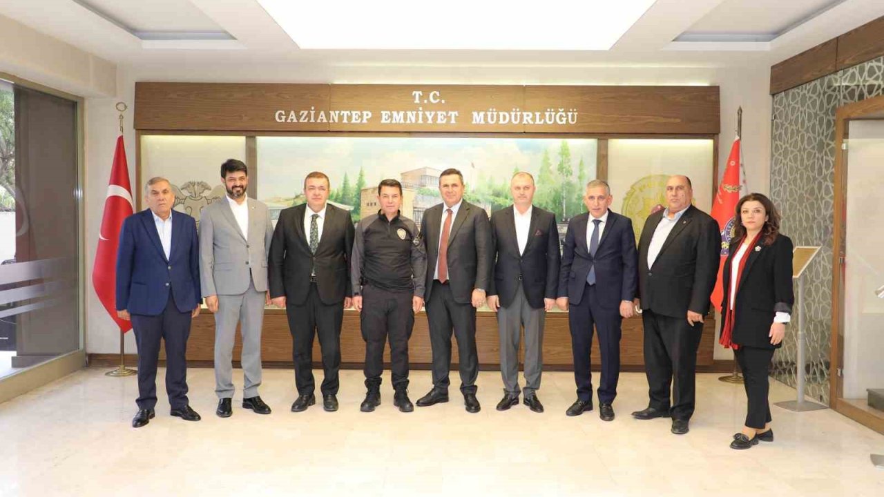 Gaziantep Ticaret Borsası (GTB) yönetiminden, Emniyet Müdürü Özcan’a ziyaret