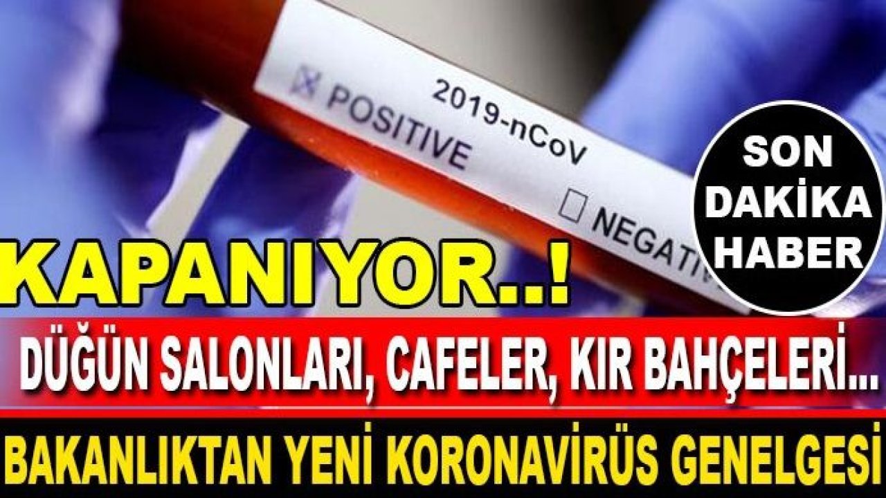 Son Dakika! Kahvehane, Cafe, Düğün Salonları Tüm Alanlar Kapatılıyor!