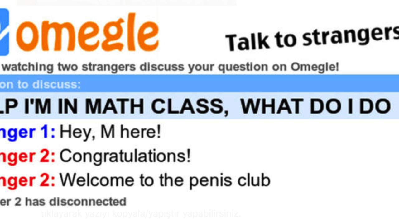 Omegle.Com Alternatif Görüntülü Sohbet