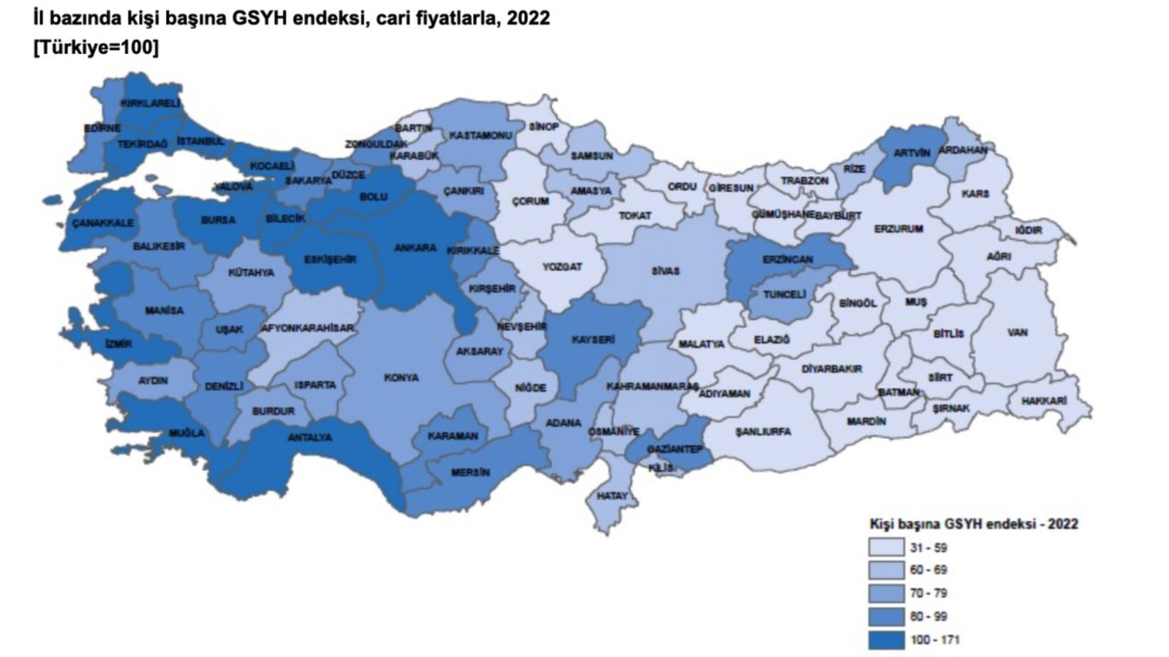 Türkiye’nin en zengin illleri Açıklandı... Gaziantep Kaçıncı Sırada?