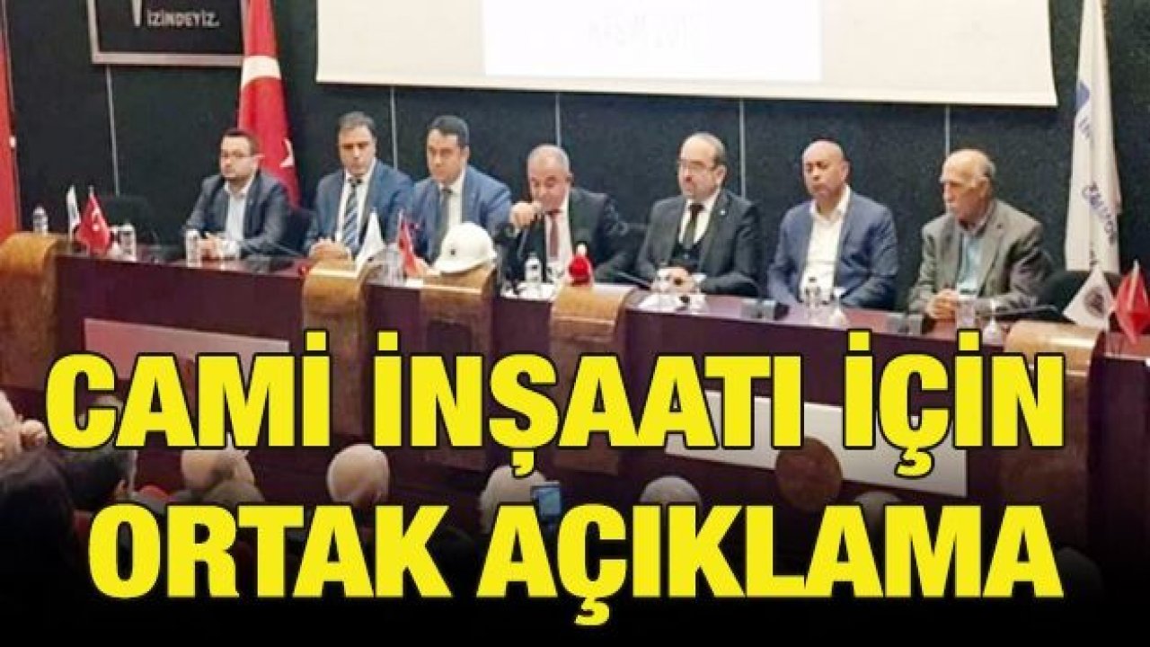 Cami inşaatı için ortak açıklama