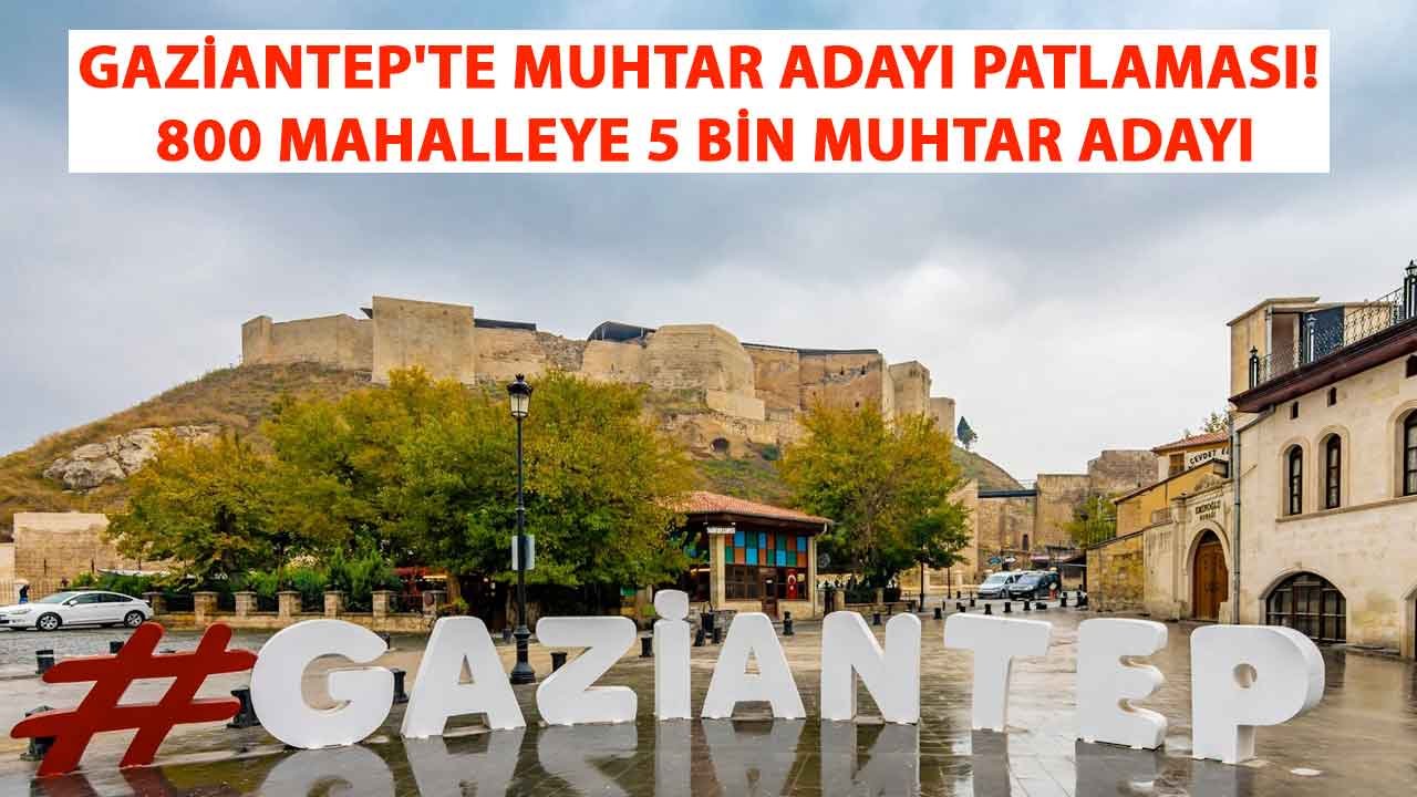 Gaziantep'te Muhtar Adayı Patlaması! 800 Mahalleye 5 Bin Muhtar Adayı